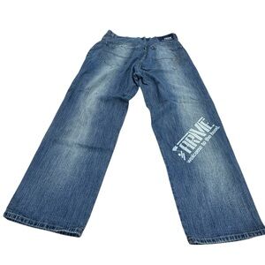 XTRIME Men’s Size 40 Welcome to the Hood Baggy wide leg Denim Streetwear vintage